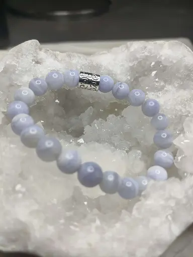 BRACELET EN CALCEDOINE BLEU